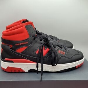 New Balance 650 R Black & Red Hightops Size 12